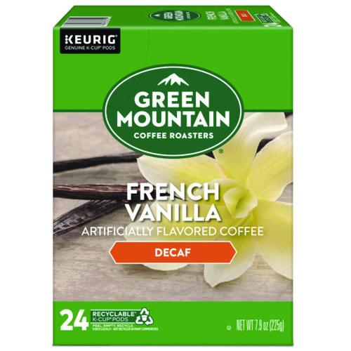 Image of Green Mountain Coffee® 5000330142 French Vanilla Decaf Coffee K-Cups, 24/box