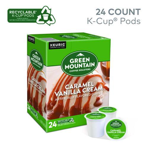 Image of Green Mountain Coffee® 5000330109 Caramel Vanilla Cream Coffee K-Cups, 96/carton