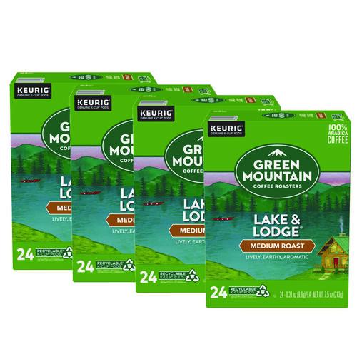 Image of Green Mountain Coffee® 5000359049 Lake And Lodge Coffee K-Cups, Medium Roast, 96/carton
