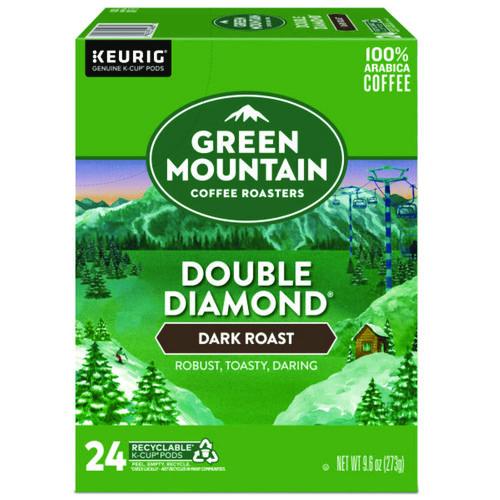 Image of Green Mountain Coffee® 5000330051 Double Black Diamond Extra Bold Coffee K-Cups, 24/box