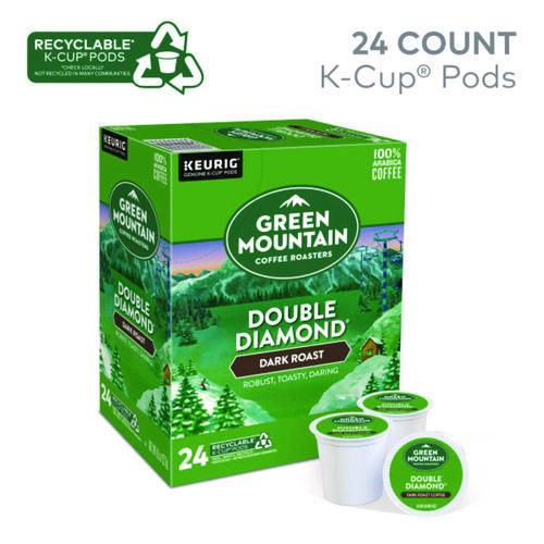 Image of Green Mountain Coffee® 5000330051 Double Black Diamond Extra Bold Coffee K-Cups, 24/box