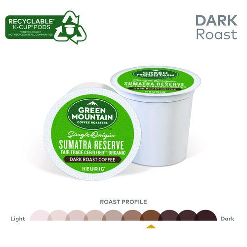 Image of Green Mountain Coffee® 5000366637 Fair Trade Organic Sumatran Extra Bold Coffee K-Cups, 96/carton