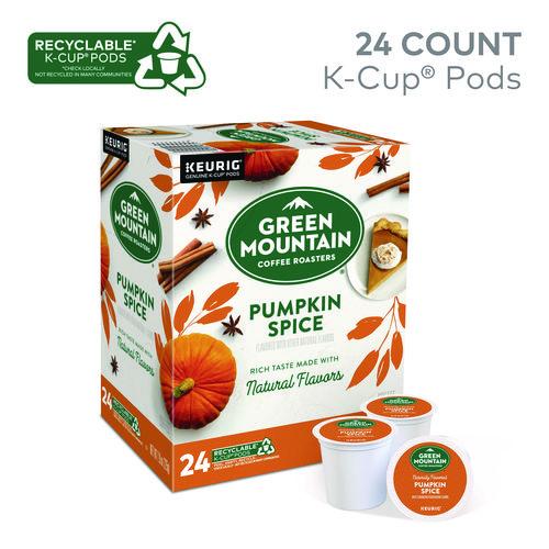 Image of Green Mountain Coffee® 5000368942 Fair Trade Certified Pumpkin Spice Flavored Coffee K-Cups, 96/carton