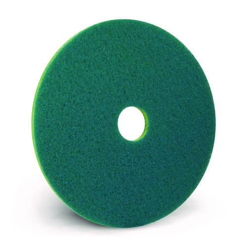 Image of Americo® 403013 SmartScrub Floor Pad, 13" Diameter, Blue/Yellow, 5/Carton