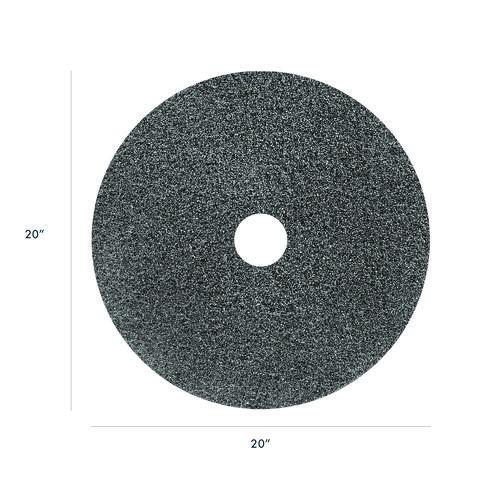 Image of Americo® 442220 Black Diamond 800 Grit Deep Cleaning Pad, 20" Diameter, Black/Gray, 2/Carton