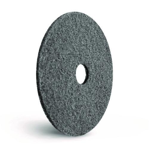 Image of Americo® 442220 Black Diamond 800 Grit Deep Cleaning Pad, 20" Diameter, Black/Gray, 2/Carton