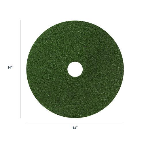 Image of Americo® 442414 Black Diamond 3000 Grit Diamond Pad, 14" Diameter, Black/Green, 2/Carton