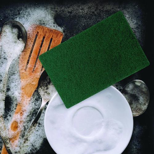 Image of Americo® 510118 90-96 Medium Duty Hand Cleaning Pad, 6 x 9, Green, 20/Carton