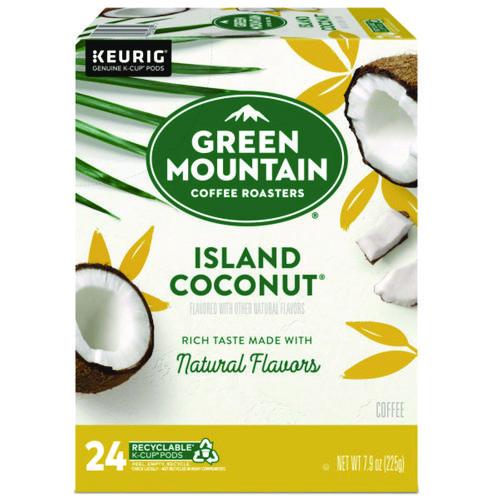 Image of Green Mountain Coffee® 5000365434 Island Coconut Coffee K-Cup Pods, 24/Box
