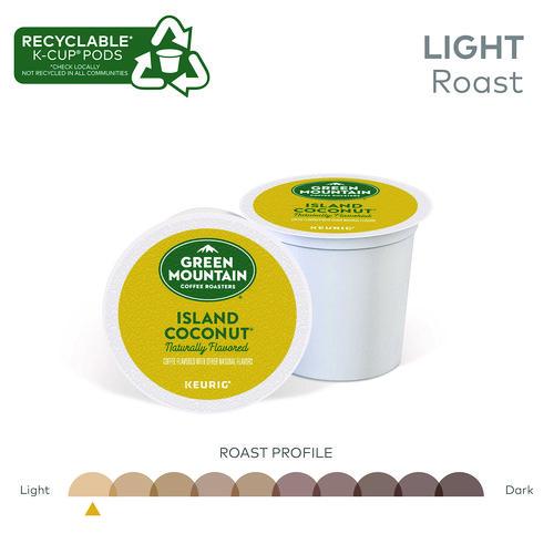 Image of Green Mountain Coffee® 5000365434 Island Coconut Coffee K-Cup Pods, 24/Box