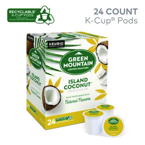 Image of Green Mountain Coffee® 5000365434 Island Coconut Coffee K-Cup Pods, 24/Box