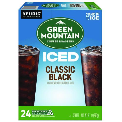 Image of Green Mountain Coffee® 5000359622 Classic Black Brew Over Ice Coffee K-Cups, 24/box