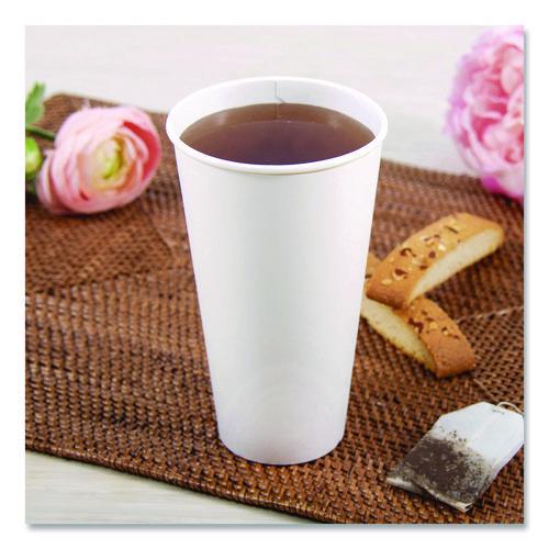 Image of SOLO® DWTG20W Thermoguard Insulated Paper Hot Cups, 20 oz, White Sustainable Forest Design, 600/Carton