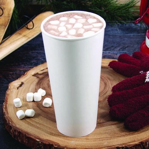 Image of SOLO® DWTG24W Thermoguard Insulated Paper Hot Cups, 24 oz, White Sustainable Forest Design, 600/Carton