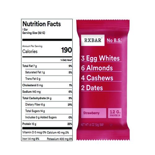 Image of RXBAR® KEE00737 Minis Protein Bars Variety Pack, Blueberry/Strawberry, 0.9 oz Bar, 8/Box