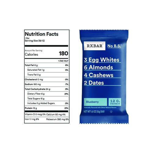 Image of RXBAR® KEE00737 Minis Protein Bars Variety Pack, Blueberry/Strawberry, 0.9 oz Bar, 8/Box