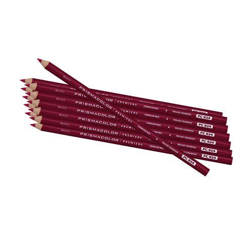 Image of Prismacolor® 3353 Premier Colored Pencil, Crimson Red Lead, Crimson Red Barrel, 12/Pack