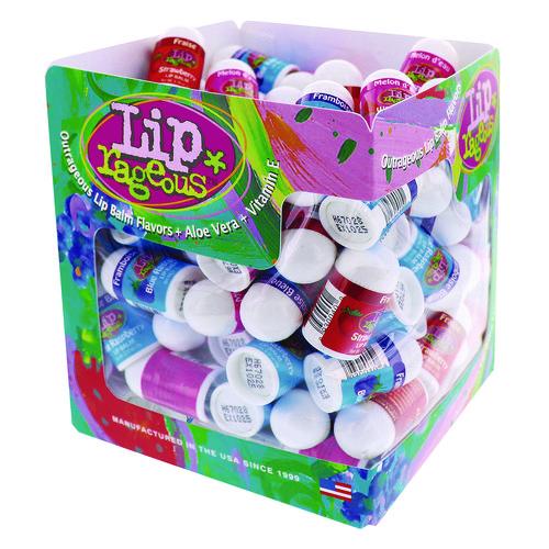 Image of Lip Rageous 940FB Lip Balm with Aloe Vera and Vitamin E, Assorted Flavors, 0.1 oz Tube, 100/Box