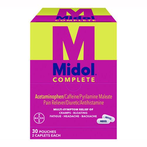 Image of Midol® 64458 Complete Menstrual Caplets, 2/Pack, 30 Packs/Box