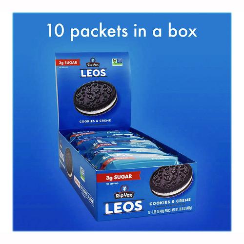Image of Rip Van® RVW62000 Leos Cookies and Cream Sandwich Cookies, 2 Cookies/Pack, 10 Packs/Box