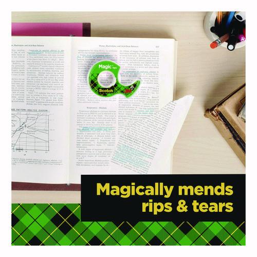 Image of ScotchÂ® Magic Tape in Handheld Dispenser, 1" Core, 0.75" x 50 ft, Clear, 2/Pack