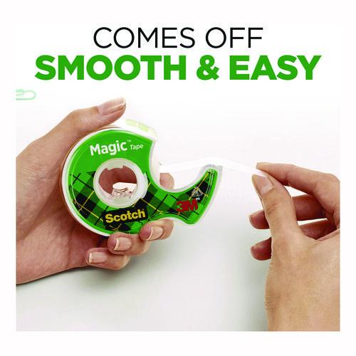 Image of ScotchÂ® Magic Tape in Handheld Dispenser, 1" Core, 0.75" x 50 ft, Clear, 2/Pack