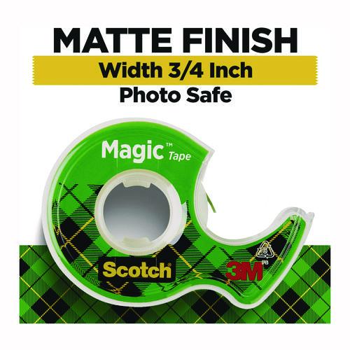 Image of ScotchÂ® Magic Tape in Handheld Dispenser, 1" Core, 0.75" x 50 ft, Clear, 2/Pack
