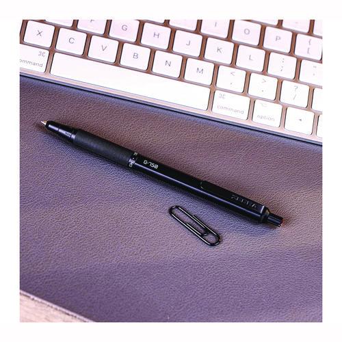 Image of Zebra® 49802 G-750 Gel Pen, Retractable, Medium 0.7 mm, Black; Blue Ink, Black Barrel, 2/Pack