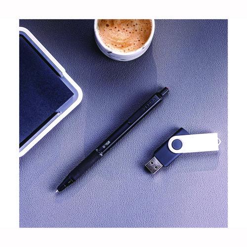 Image of Zebra® 49802 G-750 Gel Pen, Retractable, Medium 0.7 mm, Black; Blue Ink, Black Barrel, 2/Pack