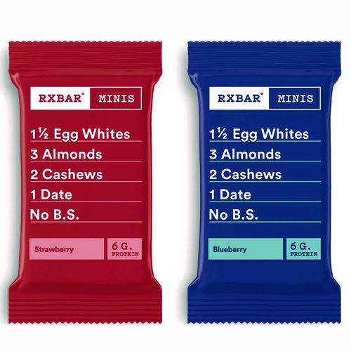 Image of RXBAR® KEE00737 Minis Protein Bars Variety Pack, Blueberry/Strawberry, 0.9 oz Bar, 8/Box