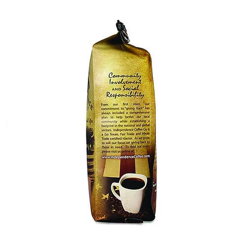 Image of Independence Coffee Co. ICF73112 Madalyn's Backyard Pecan Ground Coffee, 12 oz Bag