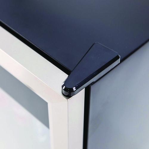 Image of Avanti BCA306SS-IS 3 Cu. Ft. Refrigerator/beverage Cooler, 18.75 X 19.5 X 33.75, Black/stainless Steel Framed Glass Door