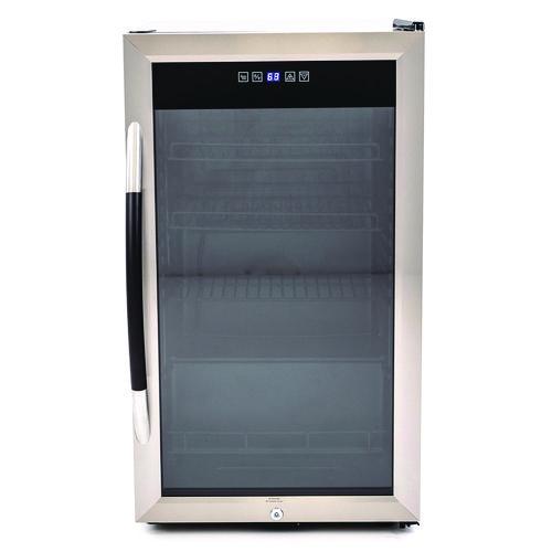 Image of Avanti BCA306SS-IS 3 Cu. Ft. Refrigerator/beverage Cooler, 18.75 X 19.5 X 33.75, Black/stainless Steel Framed Glass Door