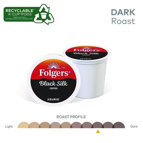 Image of Folgers® 5000368733 Gourmet Selections Black Silk Coffee K-Cups, 24/box
