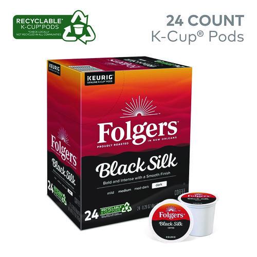 Image of Folgers® 5000368733 Gourmet Selections Black Silk Coffee K-Cups, 24/box