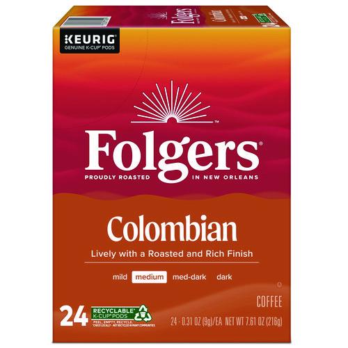 Image of Folgers® 5000363990 100% Colombian Coffee K-Cups, 24/box