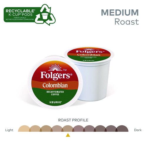 Image of Folgers® 5000363988 100% Colombian Decaf Coffee K-Cups, 24/box