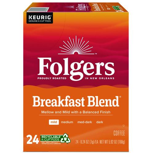 Image of Folgers® 5000370677 Breakfast Blend Coffee K-Cups, 24/Box
