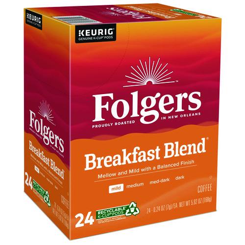 Image of Folgers® 5000370677 Breakfast Blend Coffee K-Cups, 24/Box