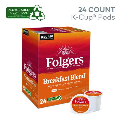 Image of Folgers® 5000370677 Breakfast Blend Coffee K-Cups, 24/Box