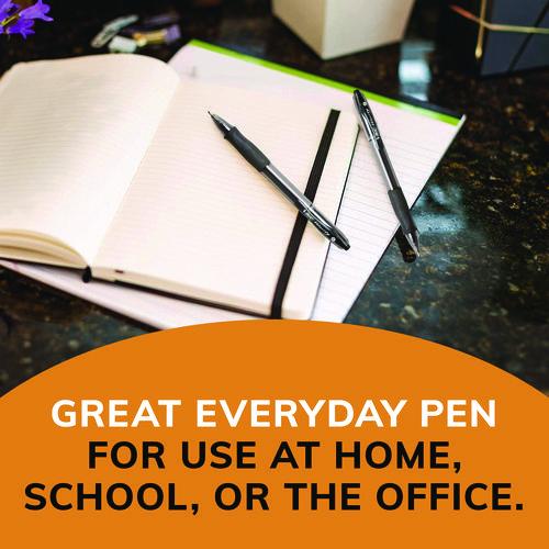 Image of BIC® VLGB361-BLK GLIDE Bold Ballpoint Pen Value Pack, Retractable, Bold 1.6 mm, Black Ink, Smoke Barrel, 36/Pack