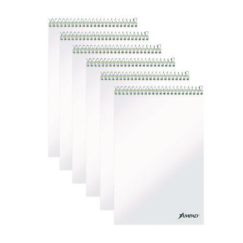 Image of Ampad® 25-278 Steno Pads, Green Cover, Gregg Rule, (80) Green-Tint 6 x 9 Sheets, 6/Pack