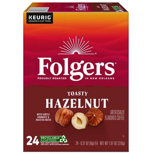 Image of Folgers® 5000363978 Toasty Hazelnut Coffee K-Cups, 24/Box