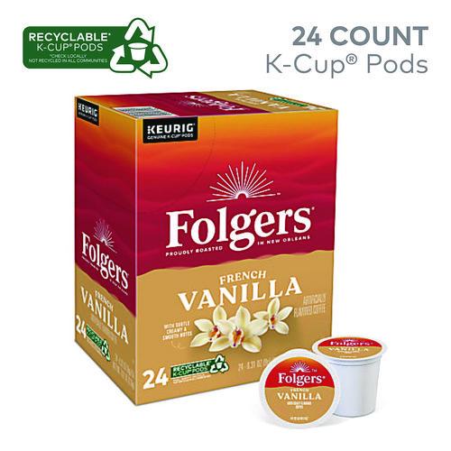Image of Folgers® 5000363991 French Vanilla Coffee K-Cups, 24/Box