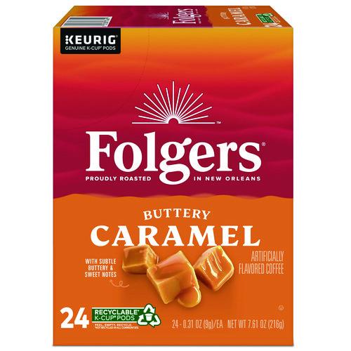 Image of Folgers® 5000363977 Buttery Caramel Coffee K-Cups, 24/Box