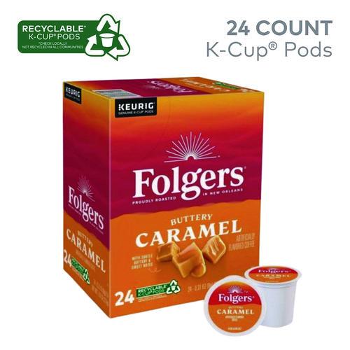 Image of Folgers® 5000363977 Buttery Caramel Coffee K-Cups, 24/Box