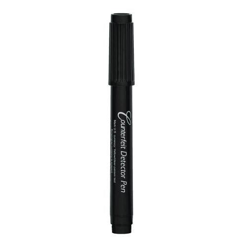 Image of Dri-Mark® 351BCL Smart Money Counter Pen for USD,  Includes Coiled Cable and Self-Adhesive Counter Mount, Black