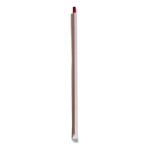 Image of Boardwalk® BWKGST1025RD Wrapped Giant Straws, 10.25", Polypropylene, Red, 300/Pack, 4 Packs/Carton