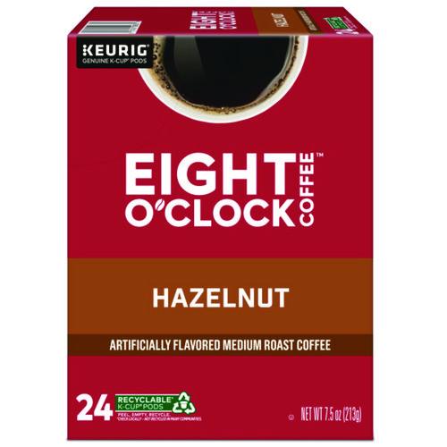 Image of Eight O'Clock 5000359069 Hazelnut Coffee K-Cups, 24/box