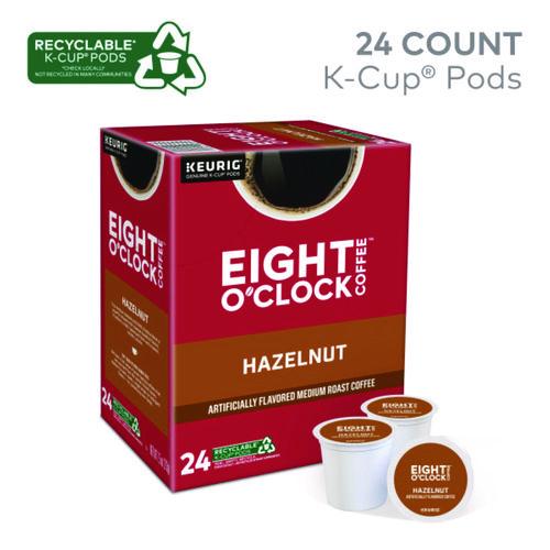 Image of Eight O'Clock 5000359069 Hazelnut Coffee K-Cups, 24/box